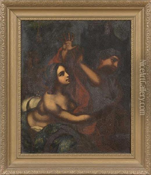 Joseph And Potiphar's Wife Oil Painting - Carlo Cignani