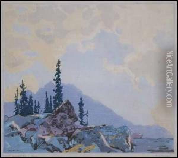 Mount Schaeffer Oil Painting - Joseph Walter West