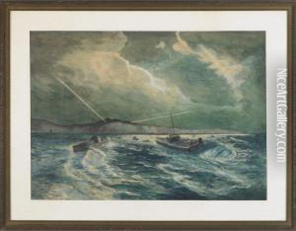 The Dover Patrol Oil Painting - William Outhwaite