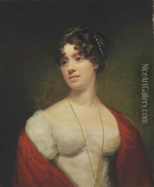 Portrait Of A Lady, Traditionally Identified As Mrs. Bell Oil Painting - Sir Henry Raeburn