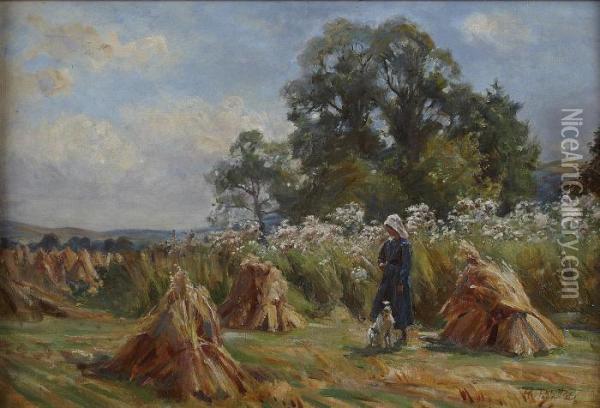 Harvest Time Glen Findlas Oil Painting - Robert Payton Reid