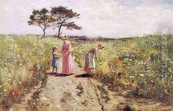 Picking Flowers 1882 Oil Painting - Hamilton Hamilton
