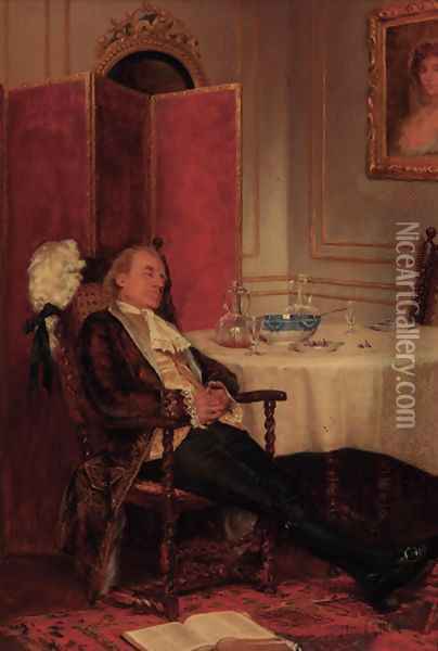 A Moment's Rest Oil Painting - John Arthur Lomax
