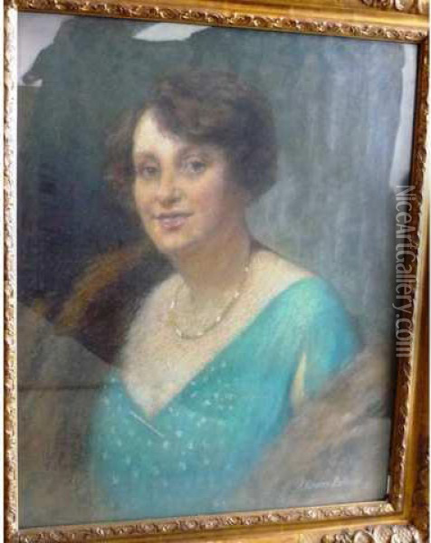 Portrait De Femme Oil Painting - Pierre Carrier-Belleuse