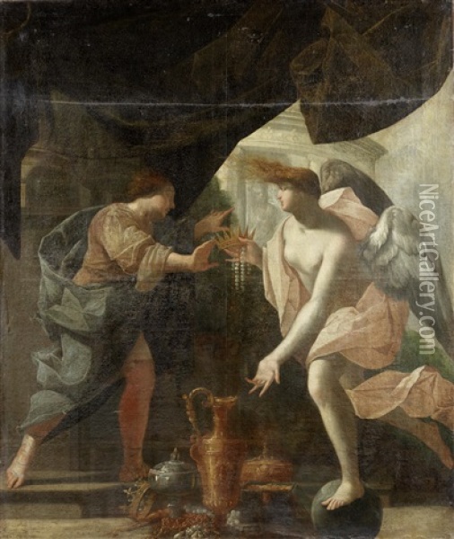 An Allegory Of Temperance Oil Painting - Nicolas Chapron