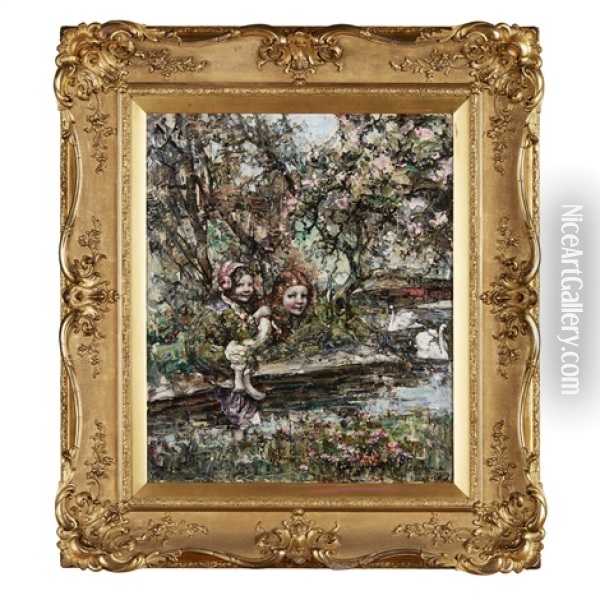 The Piggy-back Oil Painting - Edward Atkinson Hornel
