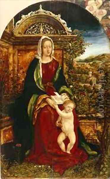 Madonna and Child Oil Painting - Hans Burgkmair the elder