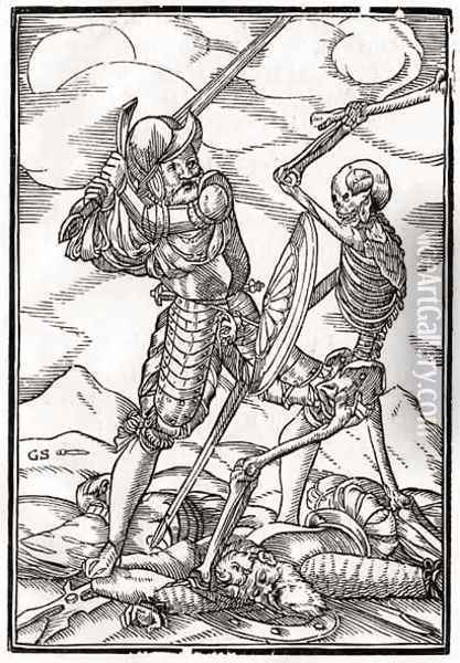 Death comes to the Soldier Oil Painting - Hans Holbein the Younger