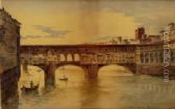 Ponte Vecchio Oil Painting - Frans Vervloet