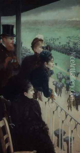The Races at Auteuil Oil Painting - Giuseppe de Nittis