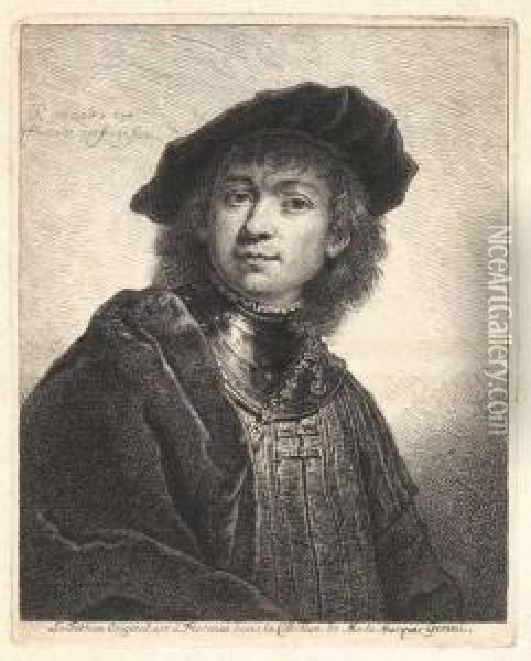 Portratdarstellungen Nach Rembrandt Oil Painting - Georg Friedrich Schmidt