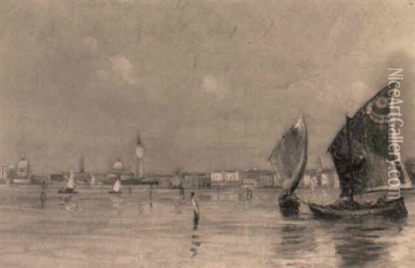 The Bacino Di San Marco Oil Painting - Thomas Hodgson Liddell