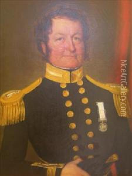 Portrait Of Captainhumprey May Freestun Oil Painting - John Cristopher Miles