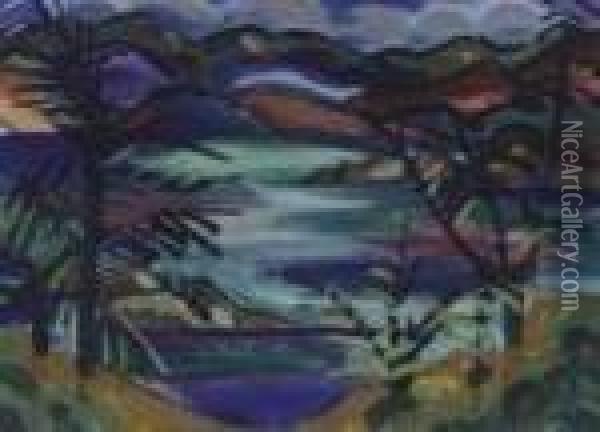 Wellington Harbour Oil Painting - Adam Clark Vroman