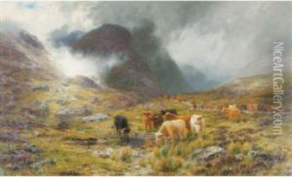 In The Highlands Oil Painting - Louis Bosworth Hurt