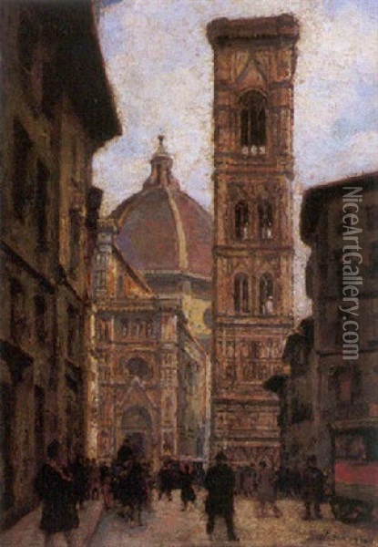 Scorzio Di Firenze Oil Painting - Lazzaro Pasini
