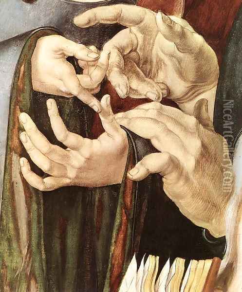 Christ Among the Doctors (detail) 3 Oil Painting - Albrecht Durer