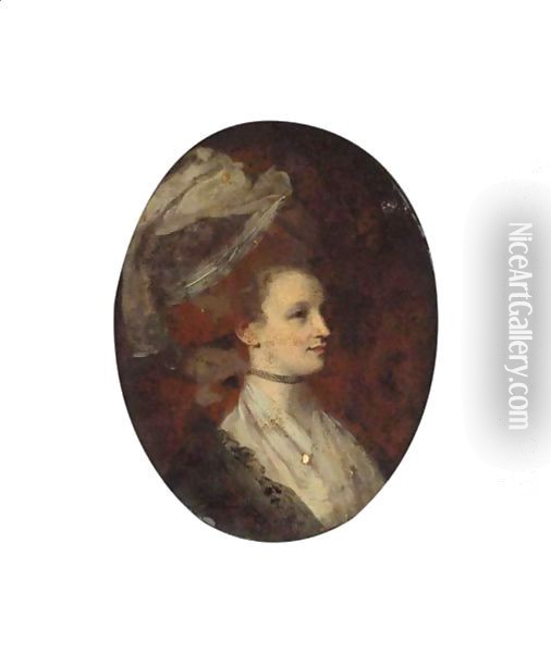 Portrait Of Elisabeth Stevenson, Countess Of Mexborough Oil Painting - Robert Hunter