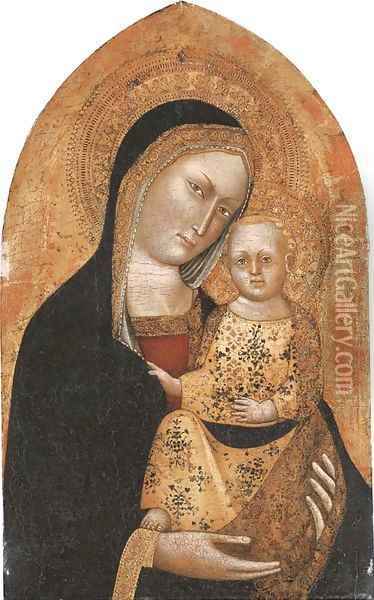 The Madonna and Child Oil Painting - Giovanni Pisano