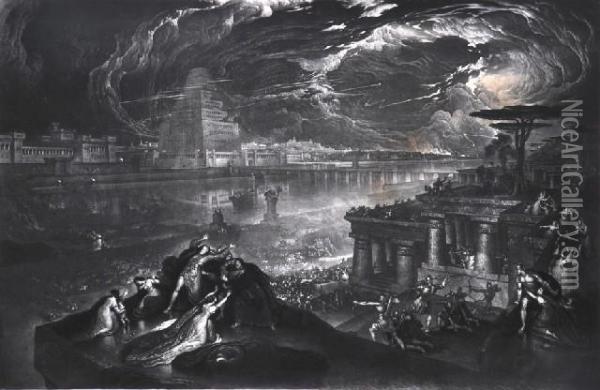 The Fall Of Babylon Oil Painting - John Martin