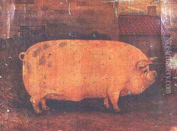 The Prize Pig Jumbo II Oil Painting - William Henderson