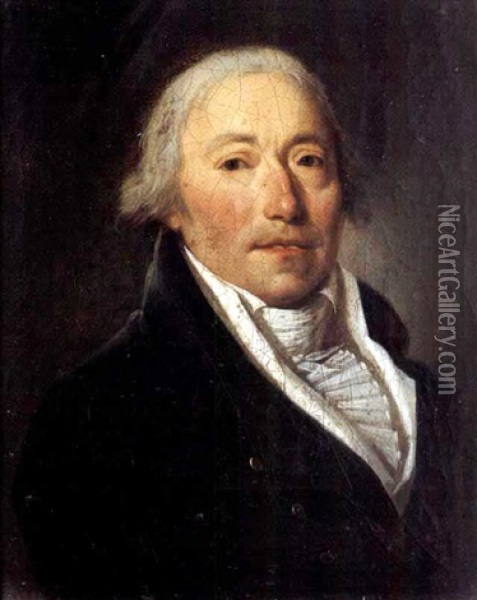Portrait Du Poete Roucher (?) Oil Painting - Henri Nicolas Van Gorp