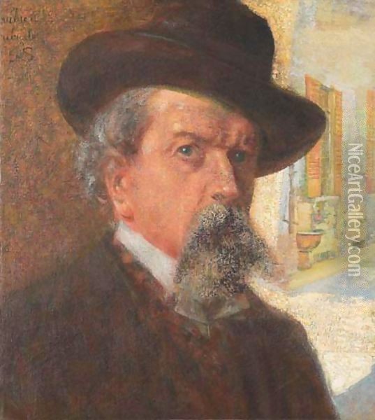 Ritratto Maschile Oil Painting - Giovanni Segantini