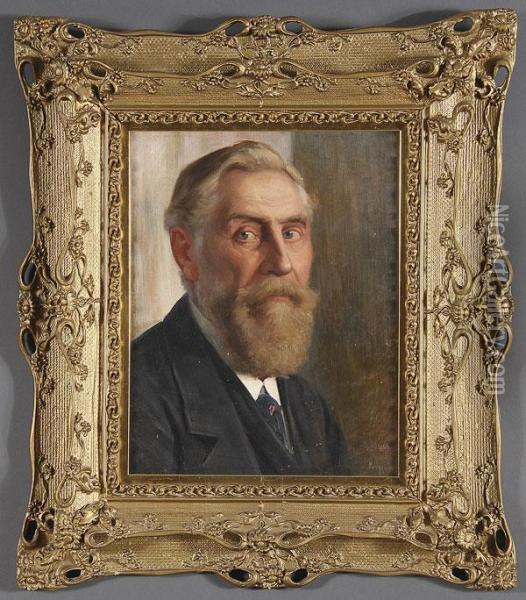 Portrait Of A Bearded Man Oil Painting - Karl Kappes