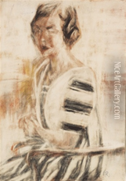 Sitzende Junge Frau Oil Painting - Christian Rohlfs