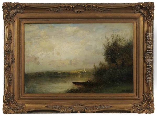 Hudson Valley Summer Oil Painting - Arthur Parton