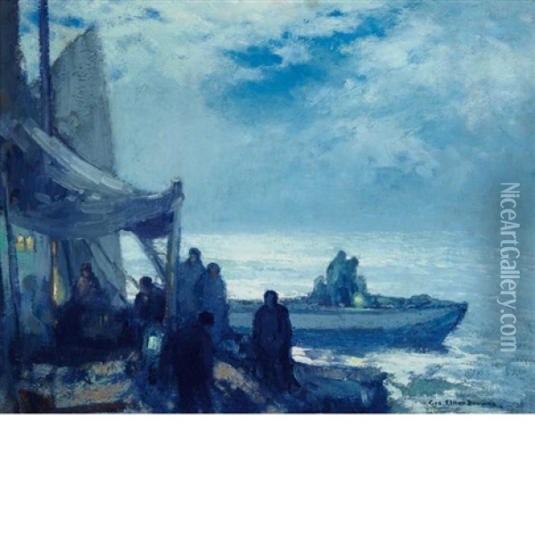 Evening Along The Shore Oil Painting - George Elmer Browne