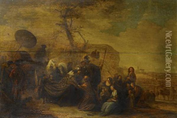 The Reconciliation Of Joseph And Jacob Oil Painting - Gerrit de Wet