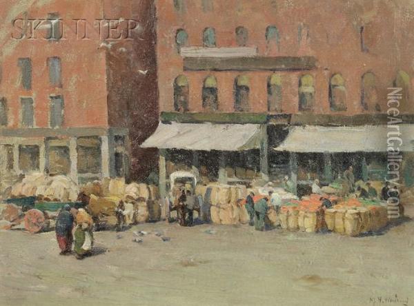 The Marketplace Oil Painting - Mabel May Woodward