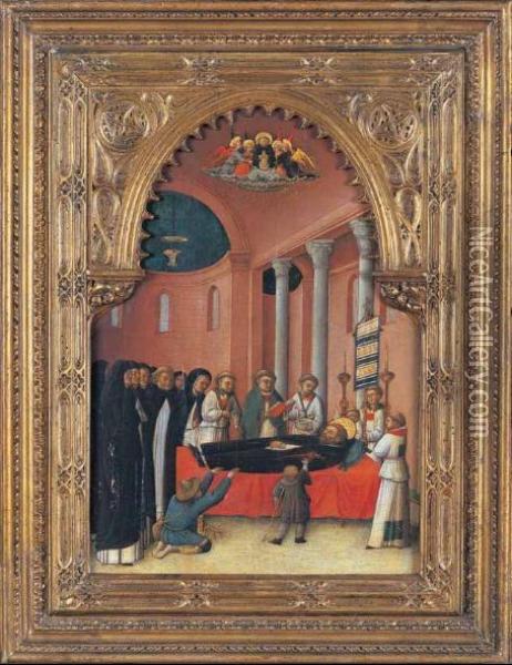 Le Esequie Di San Pietro Martire Oil Painting - Antonio Murano Da Vivarini