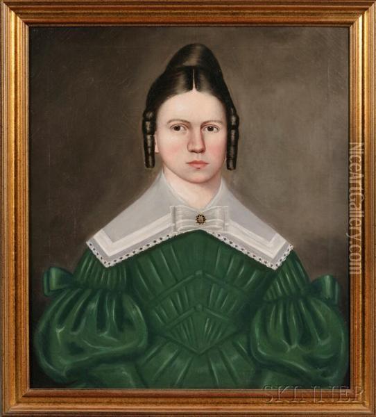 Portrait Of Harriet Henderson Hubbard Oil Painting - Erastus Salisbury Field