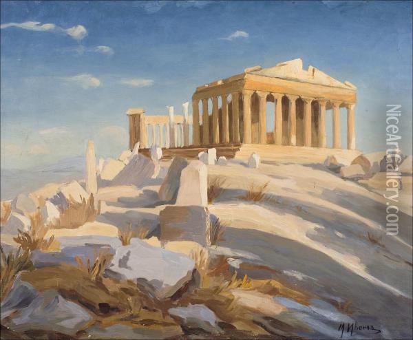 Akropolis. Oil Painting - Mikhail Filippovich Ivanov
