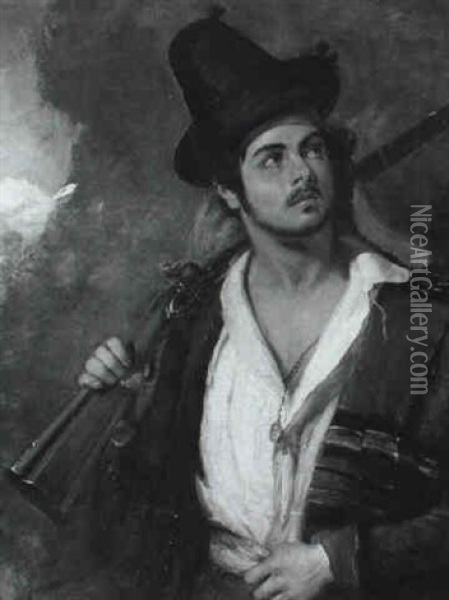Hidalgo: A Spanish Hunter Oil Painting - John Phillip