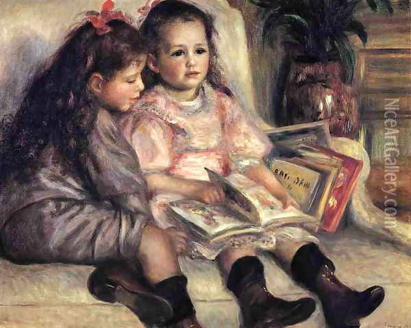 Portraits Of Two Children Oil Painting - Pierre Auguste Renoir