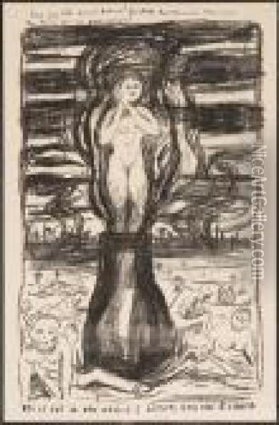 Europas Forente Stater Iii Oil Painting - Edvard Munch