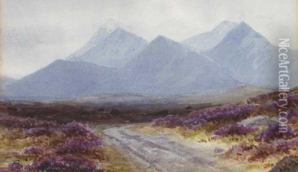 Road To Mountains Oil Painting - William Percy French