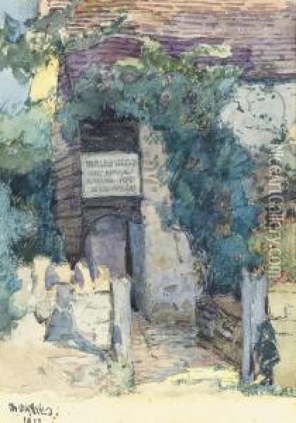 Yew Tree Inn, May Hill, Gloucestershire Oil Painting - David Davies