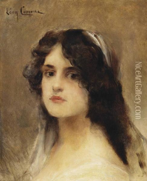 Portrait Of A Woman With A Veil Oil Painting - Leon Francois Comerre