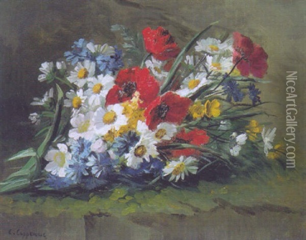 Bouquet Of Flowers Oil Painting - Edmond Van Coppenolle
