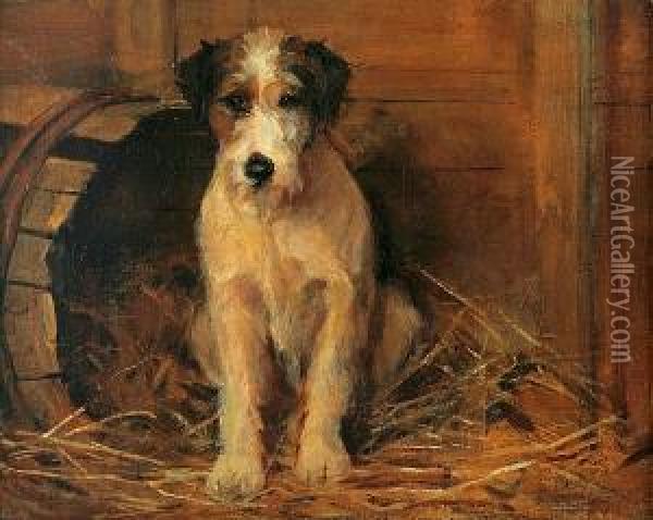 Portrait Of A Dog Oil Painting - Samuel Fulton