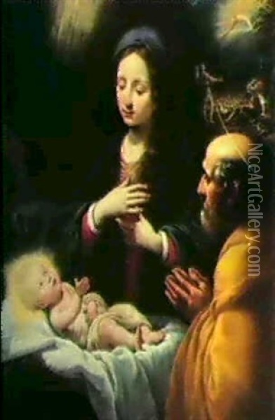 Sacra Famiglia Oil Painting - Matteo Rosselli