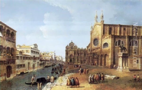 Campo S.s. Giovanni E Paolo, Venice Oil Painting - Michele Marieschi
