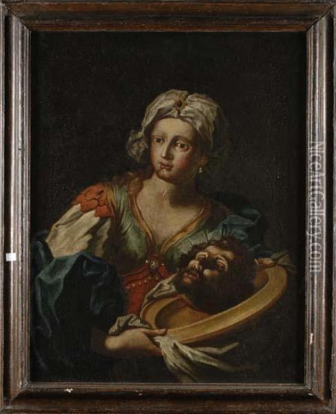 Salome Con La Testa Del Battista Oil Painting - Pietro Ligari