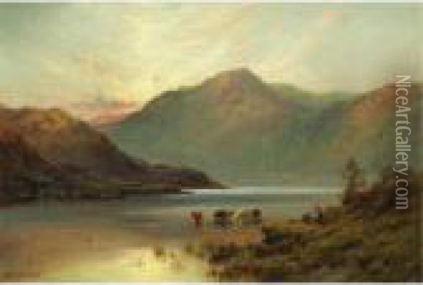 Ben Vorlich At Lochearnhead Oil Painting - Alfred de Breanski