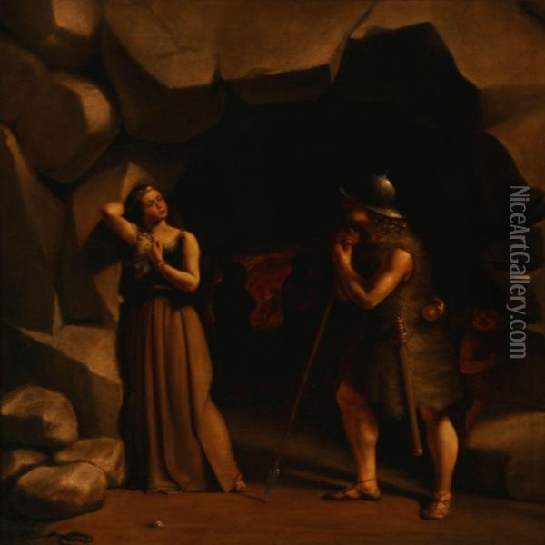 Scene From Nordic Mythology Oil Painting - Georg U.F. Fritz Jurgensen