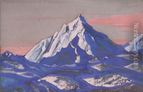 Himalayas Oil Painting - Nikolai Konstantinovich Roerich